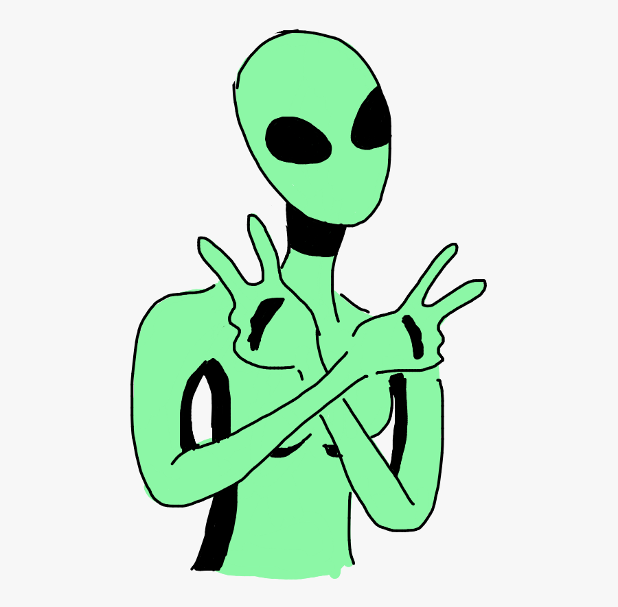 Scary Alien Transparent Background, Transparent Clipart