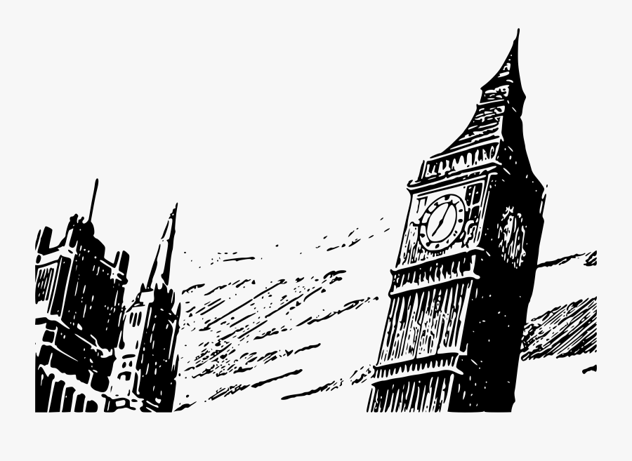 Tower Clipart Ben - Gambar Big Ben Hitam Putih, Transparent Clipart