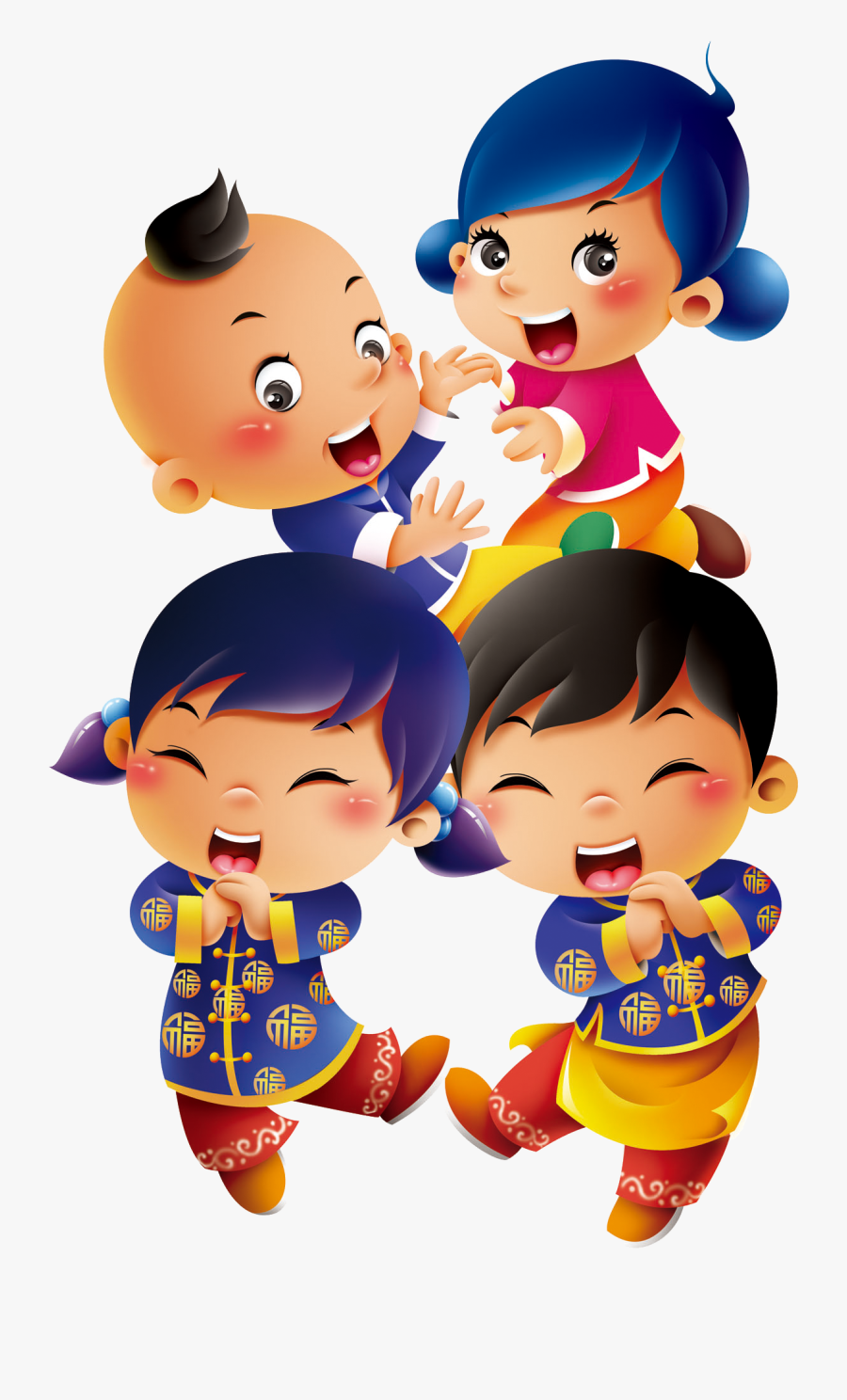 Chinese New Year Png - Chinese New Year Kids Png, Transparent Clipart