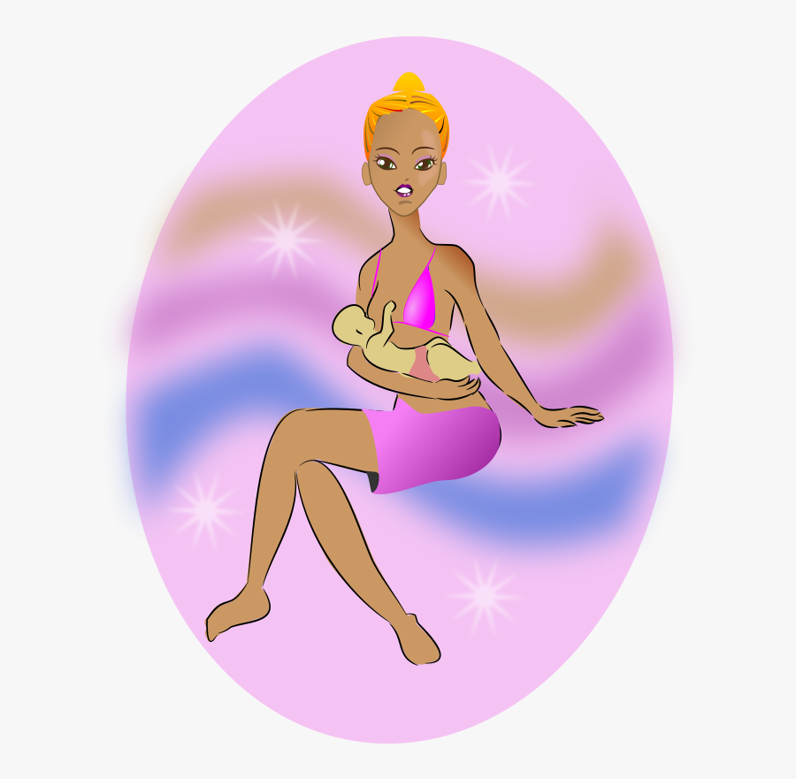 Princessfeeding - Desenhos De Mulher Com Bebe, Transparent Clipart