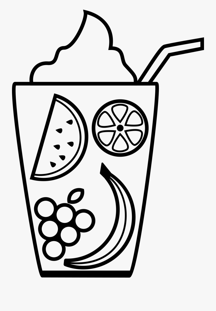 Smoothie Coloring Page - Smoothie Para Colorir , Free Transparent