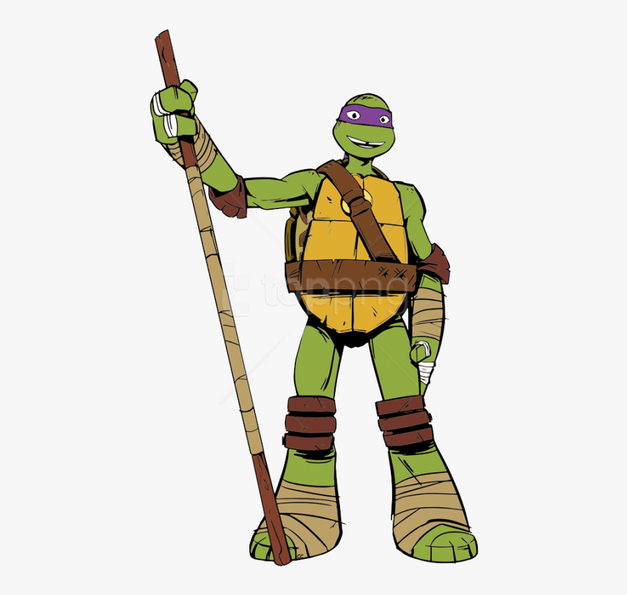 Free Png Download Ninja Tutle Donatello Clipart Png - Donatello Ninja Turtle Cartoon, Transparent Clipart