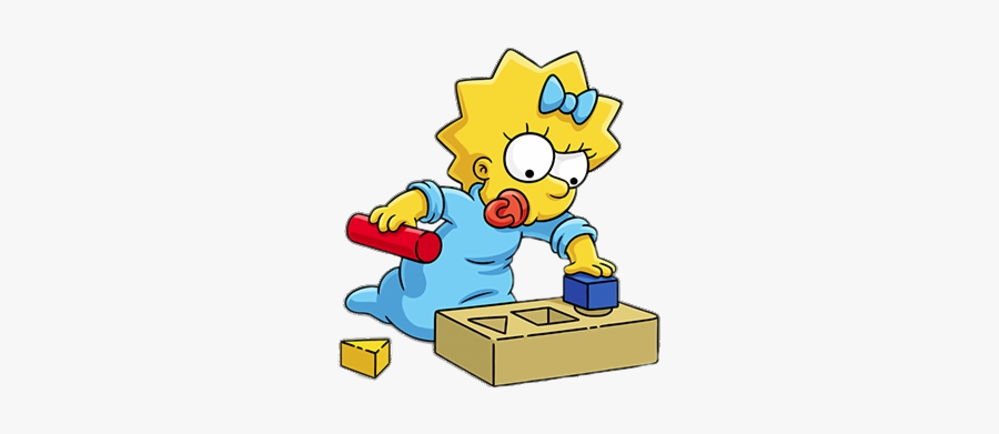 Maggie Simpson Playing Game - Maggie Simpson, Transparent Clipart
