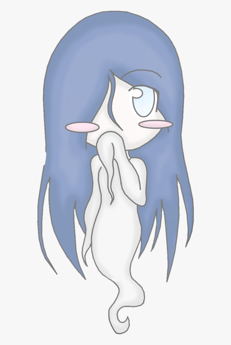 #ghost #chibi #animegirl #girl #anime #cute #colorful - Cute Chibi Ghost Girl, Transparent Clipart