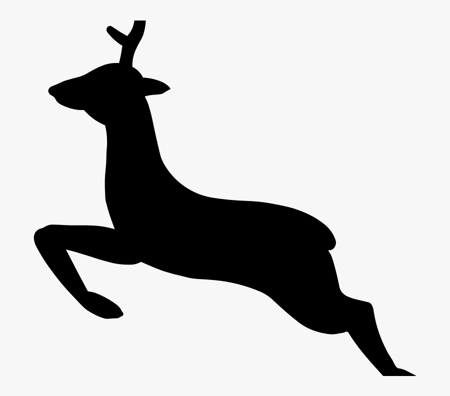 Warning Deer Roadsign 2 - Reindeer Clipart Silhouette, Transparent Clipart