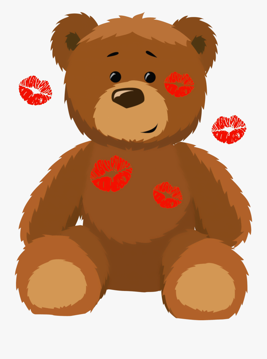 Brown Bear American Black Bear Valentines Day Clip - Valentines Day Teddy Bear Clipart, Transparent Clipart