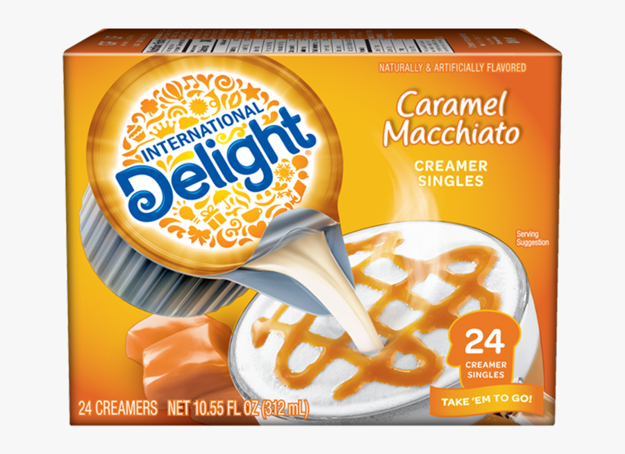 Caramel Macchiato Coffee Creamer Singles - Id Caramel Macchiato Creamer Cup Nutrition, Transparent Clipart