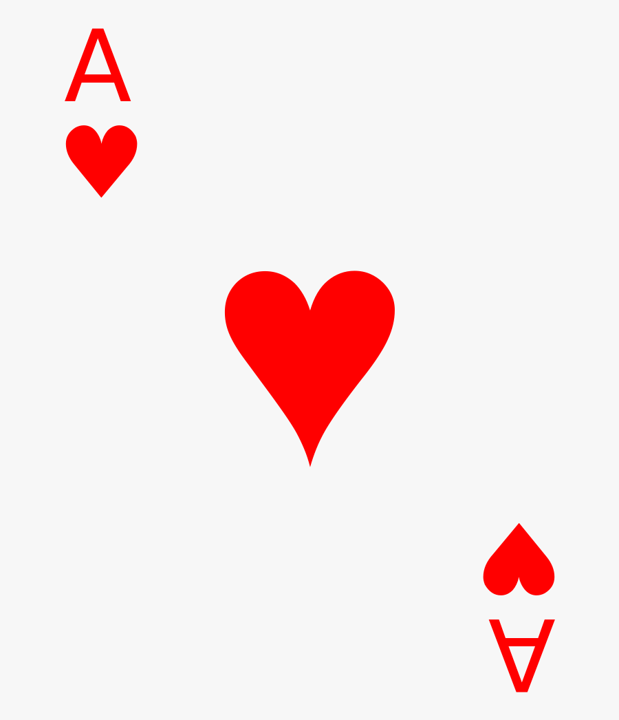 File Cards A Wikimedia - Ace Of Hearts Card Svg , Free Transparent