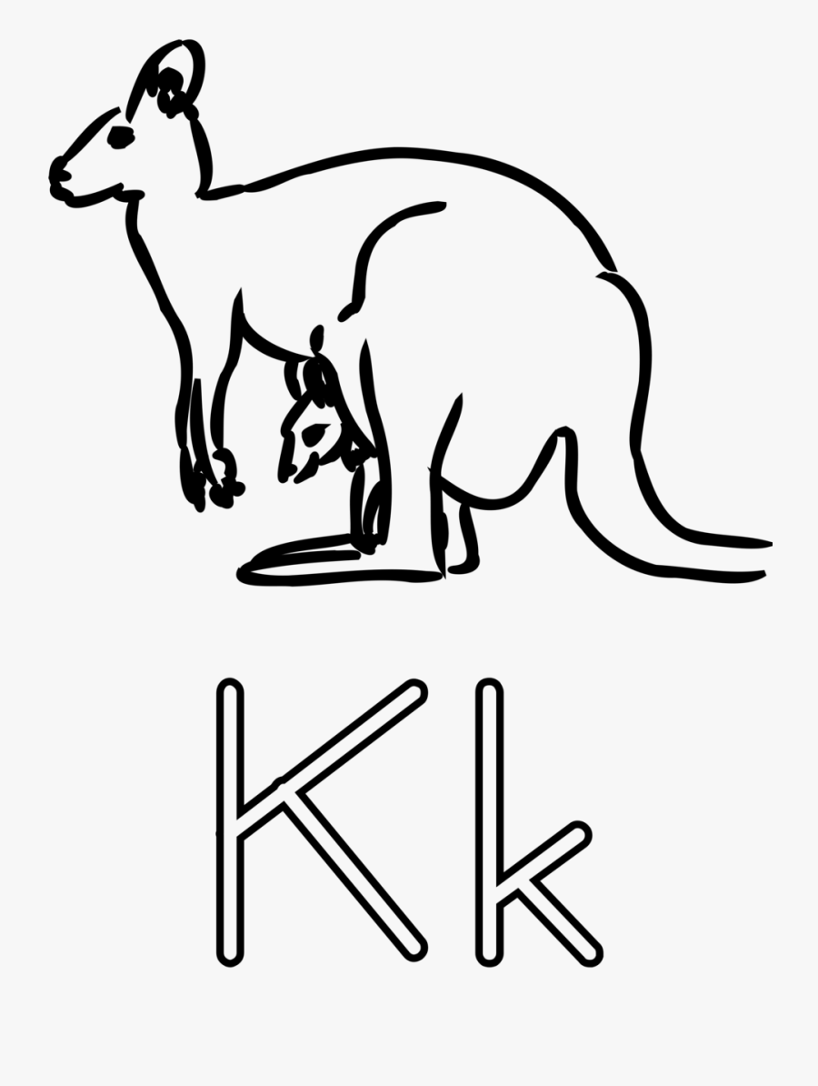 Transparent Cute Kangaroo Clipart - Kangaroo Clipart Black And White, Transparent Clipart