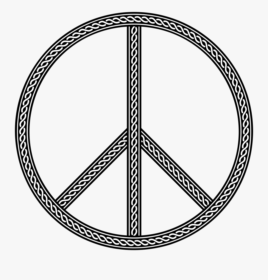 Circle With Three Lines Symbol Clipart , Png Download - Sketch Of A Peace Sign, Transparent Clipart