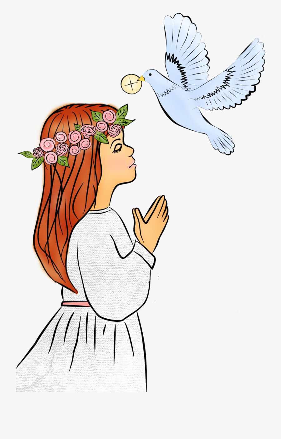 First Holy Communion Angel, Transparent Clipart
