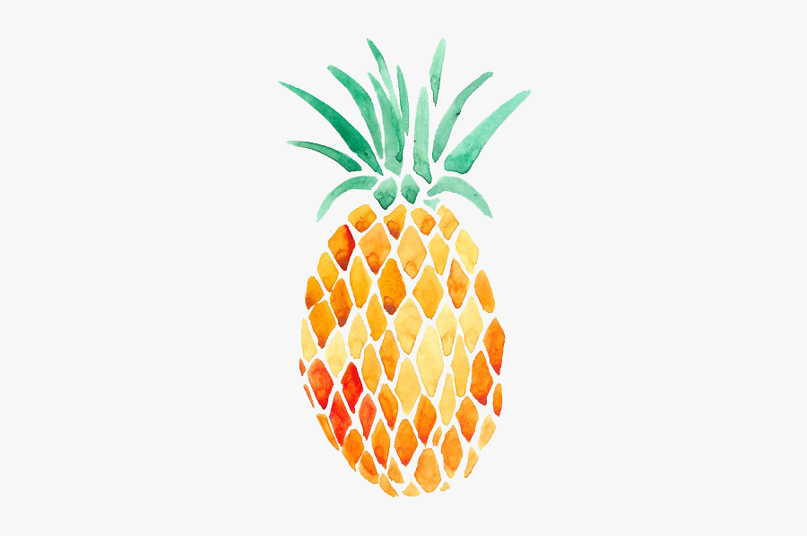 Pineapple Watercolor Painting Art Transparent Watercolor - Cute Summer Pineapple, Transparent Clipart