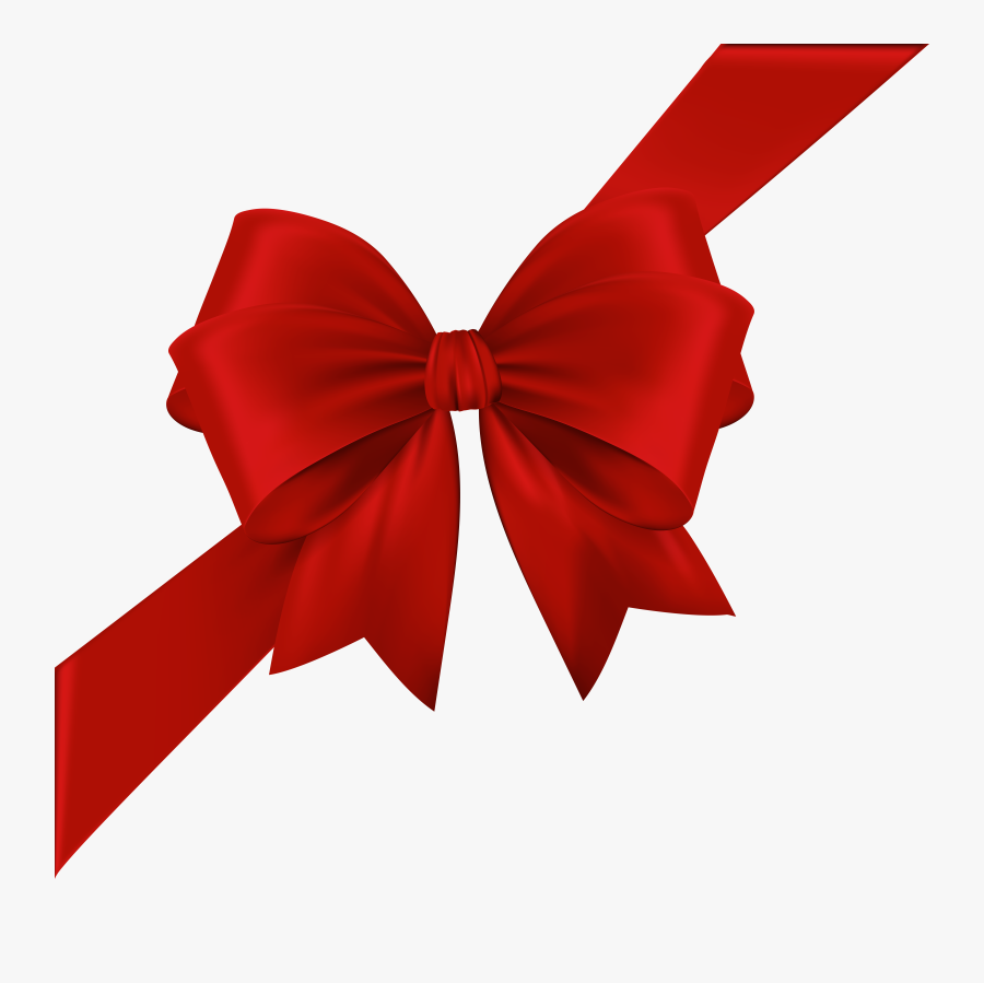 Corner With Ribbon Red, Transparent Clipart