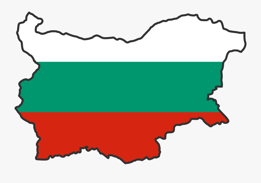 Bulgaria Flag Map, Transparent Clipart