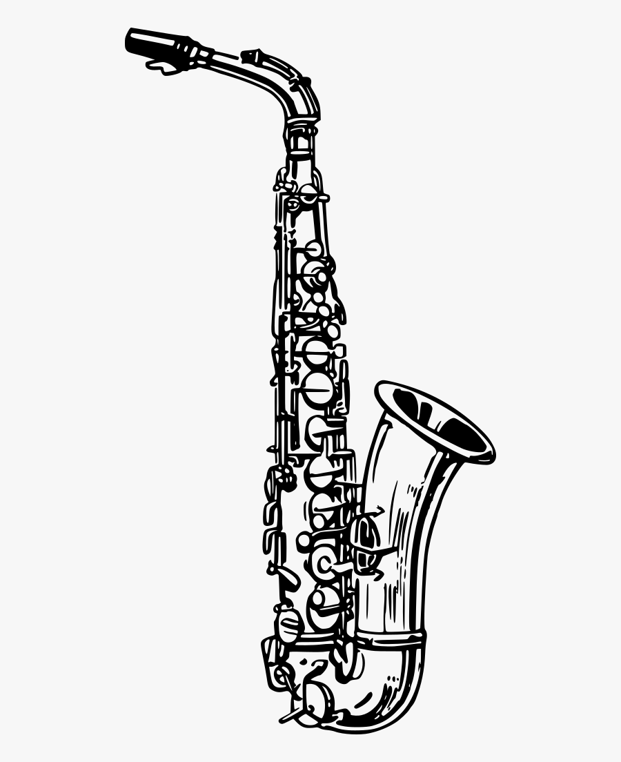 Clarinet Drawing Woodwind Instrument - Alto Sax Clip Art, Transparent Clipart