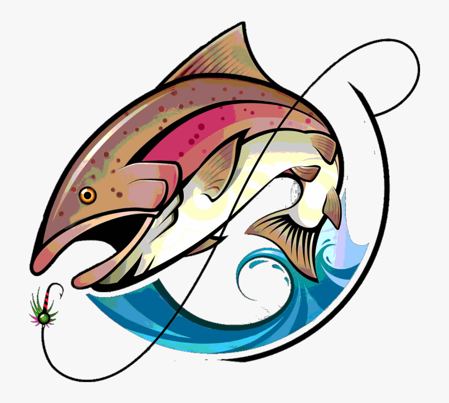 Rainbow Trout Cartoon, Transparent Clipart