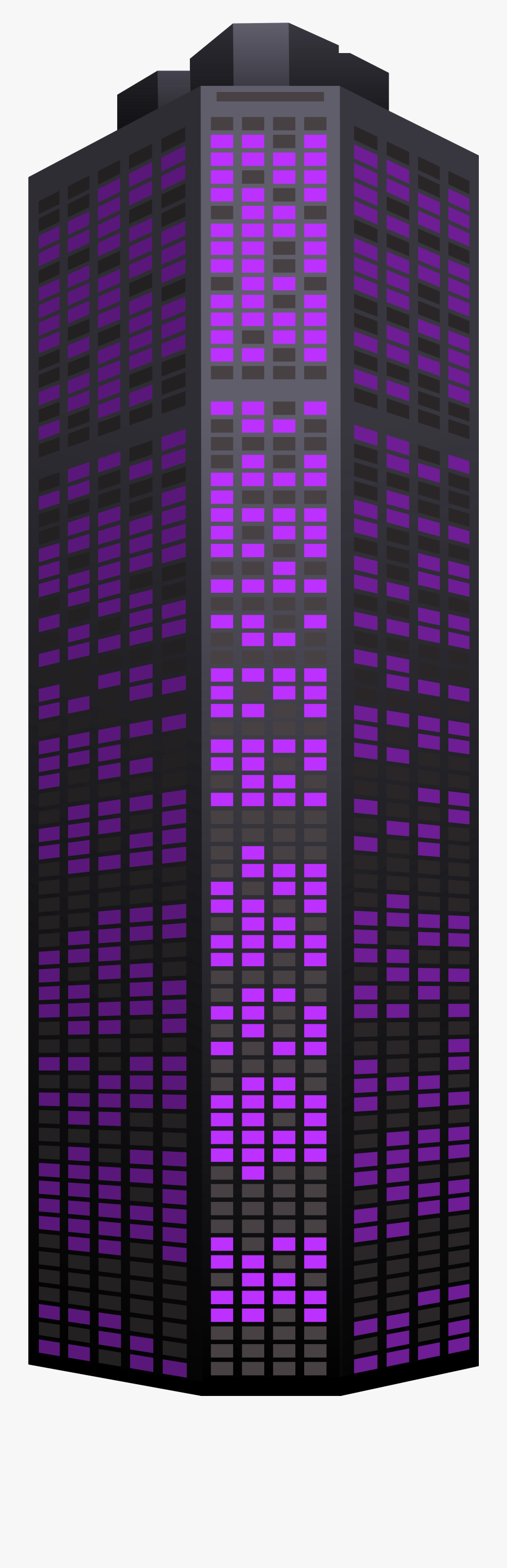 Purple Skyscraper Png Clip Art - Red Skyscraper Png, Transparent Clipart