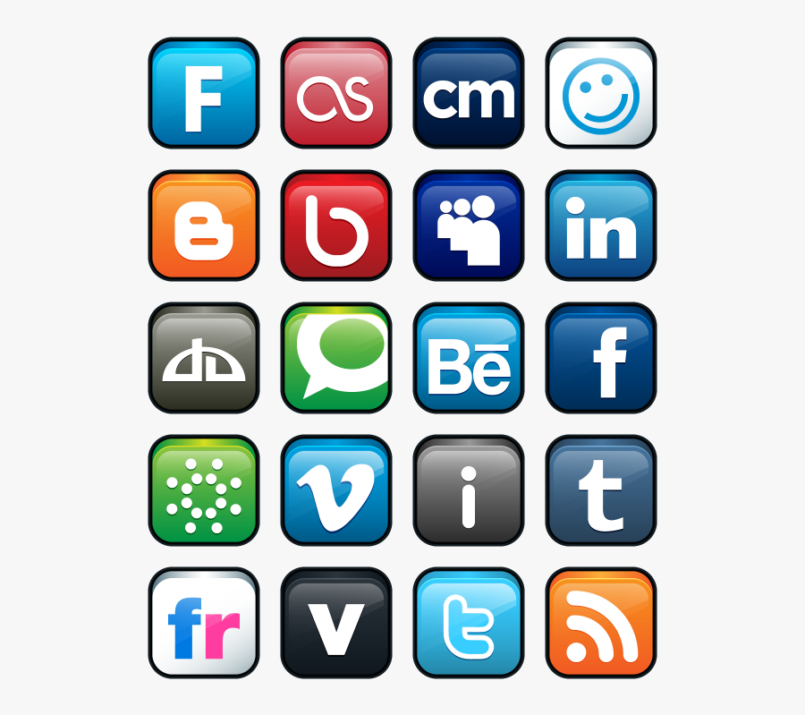 Social Icons Free, Social Media Logos Png, Social Media - Icon, Transparent Clipart