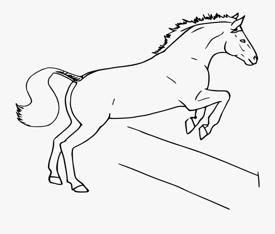 Horse Fence Clipart - Draw A Jumping Horse, Transparent Clipart