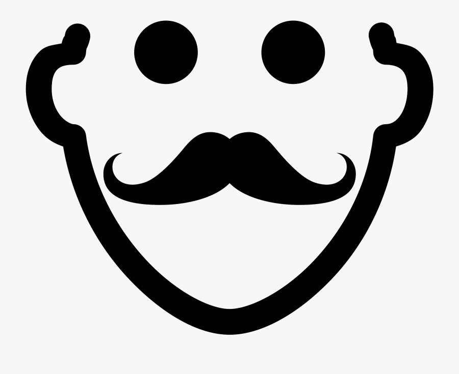 Vector Lips Moustache - Face Mustache Icon Png, Transparent Clipart