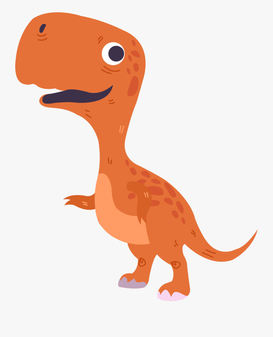 orange colour dinosaur