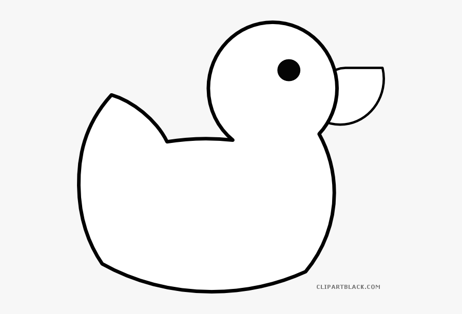 Duck Clipart Outline - Rubber Ducky Clipart Black And White, Transparent Clipart