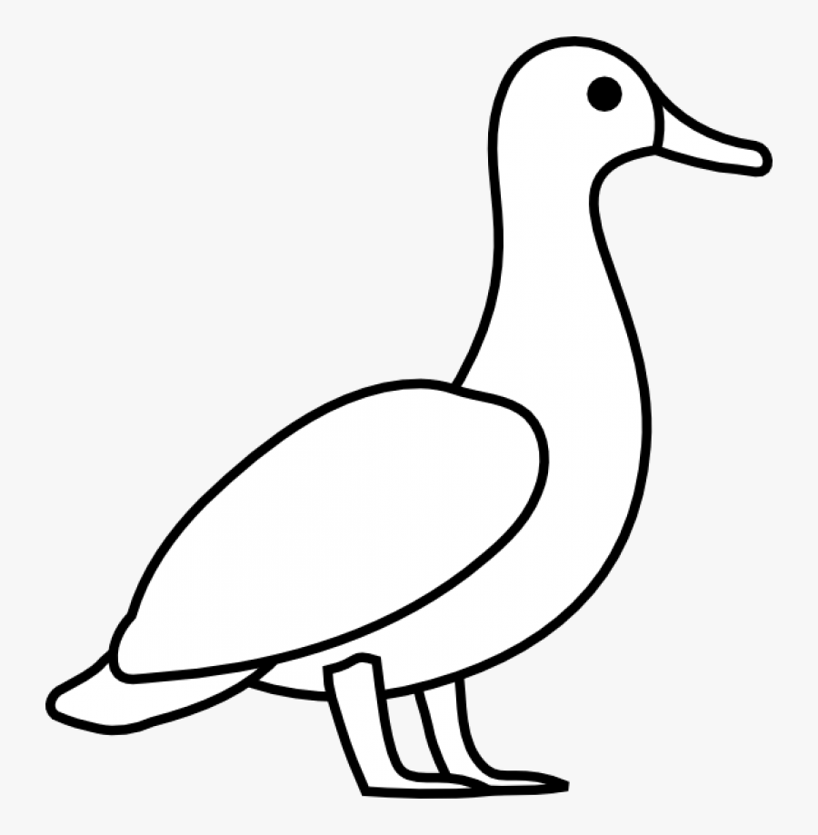 Outline Of A Duck - Clip Art, Transparent Clipart