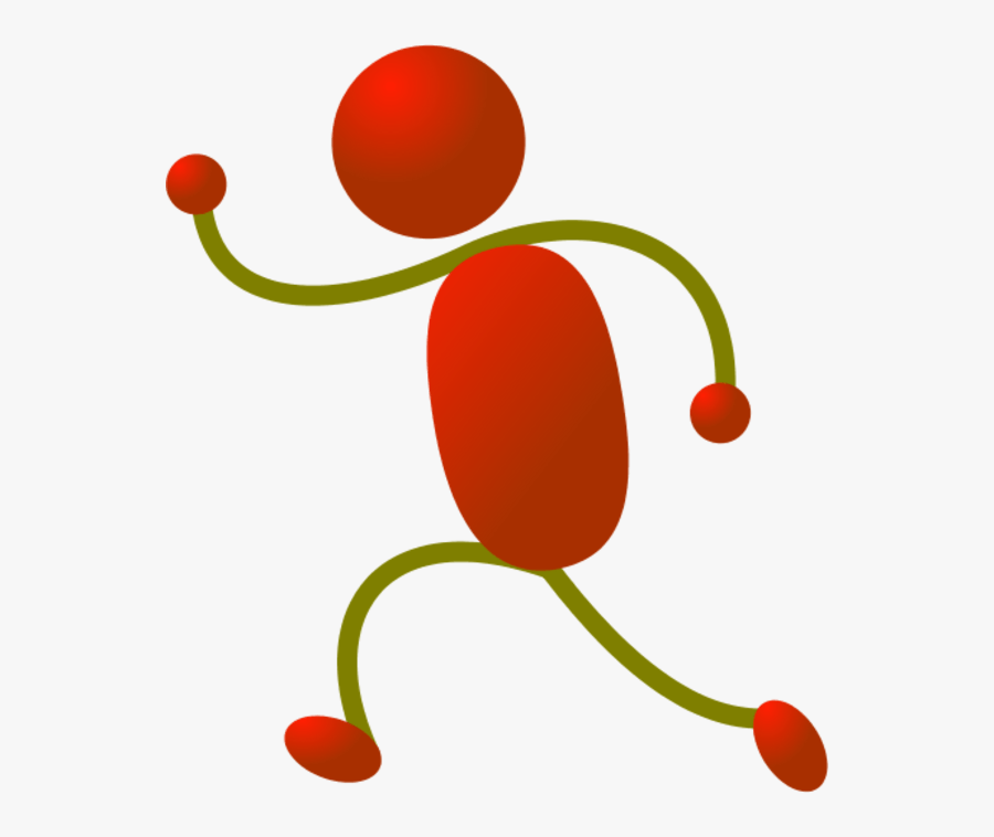 Stick Figure Running Clipart - Color Stick Man Clipart, Transparent Clipart