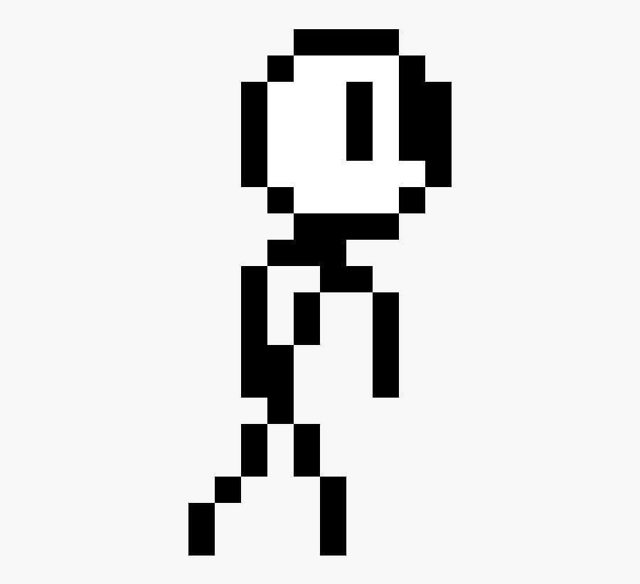 8 Bit Stick Figure, Transparent Clipart