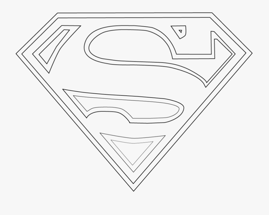 Superman Logo Black And White Png - Superman Logo White Transparent, Transparent Clipart