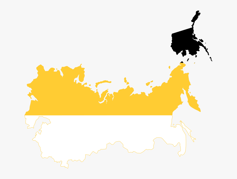 Russia Map With Flag, Transparent Clipart