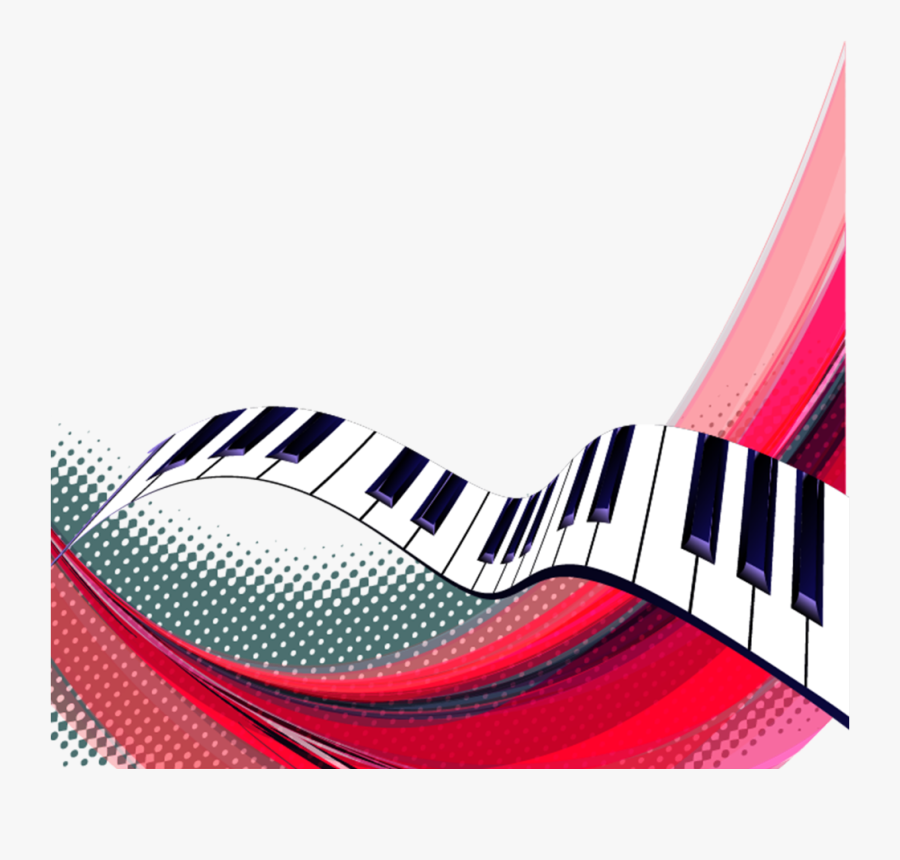 #mq #red #music #note #notes - Piano Keyboard Vector Png, Transparent Clipart