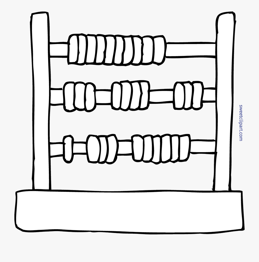 Abacus Page Clip Art - Math Clipart Black And White, Transparent Clipart