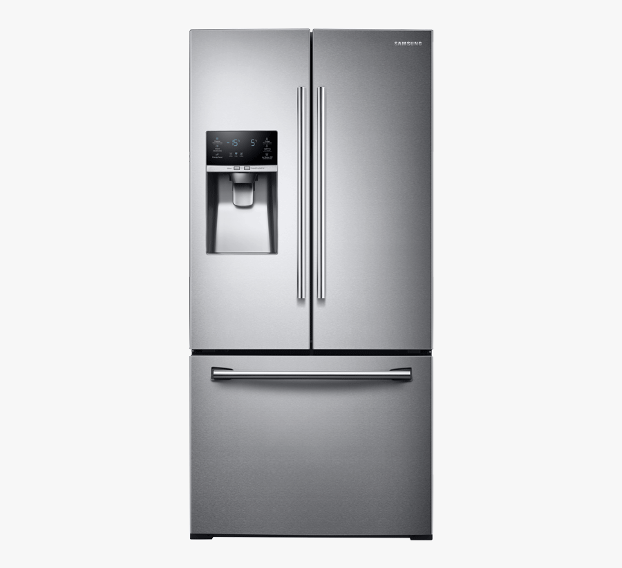 Fridge, Samsung Bottom Zer And French Doors Refrigerator - Triple Door Refrigerator Samsung, Transparent Clipart
