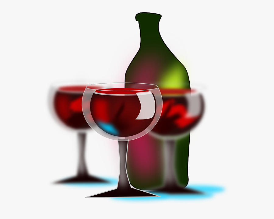 Bottle And Wineglass Png, Transparent Clipart