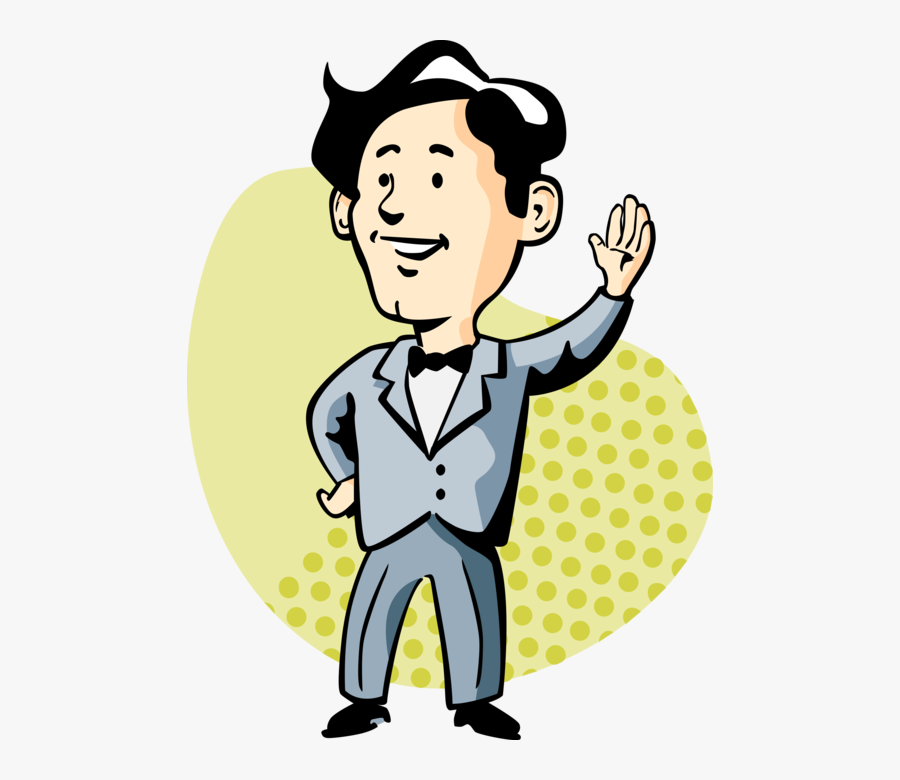 Vector Illustration Of Sharp Dressed Man With Bow Tie - Greetings And Leave Takings Pdf, Transparent Clipart