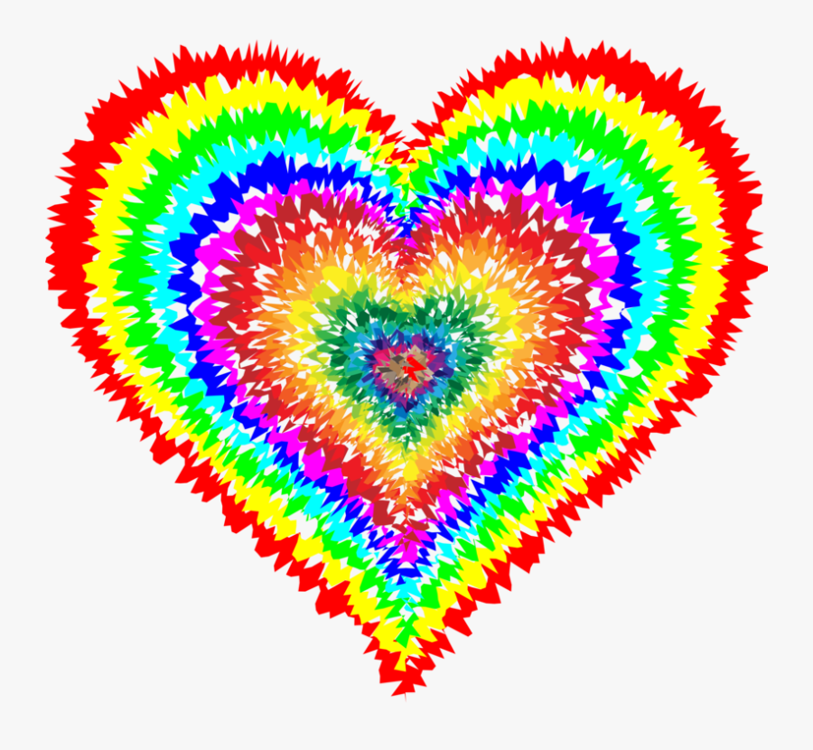 Heart,art,organ - Tie Dye Love Heart, Transparent Clipart