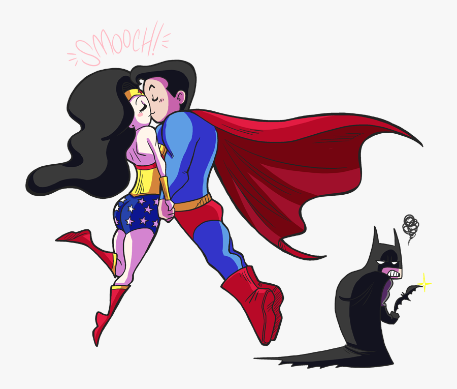 Wonderwoman Smooch N By - Cute Wonder Woman Drawing Easy, Transparent Clipart