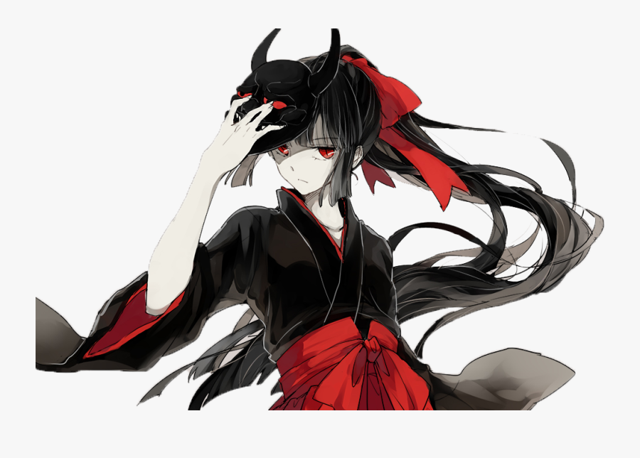 Demon Girl Png - Anime Girl Demon With Mask, Transparent Clipart