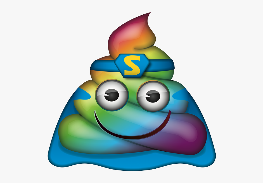 Transparent Rainbow Poop Emoji, Transparent Clipart