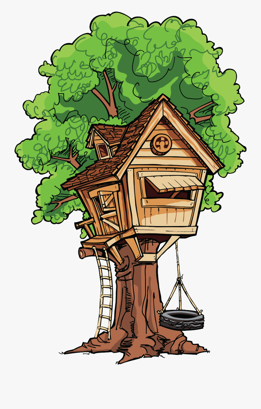 #treehouse #tree #tireswing #yard #playground #terrieasterly - Magic Tree House Tree House, Transparent Clipart
