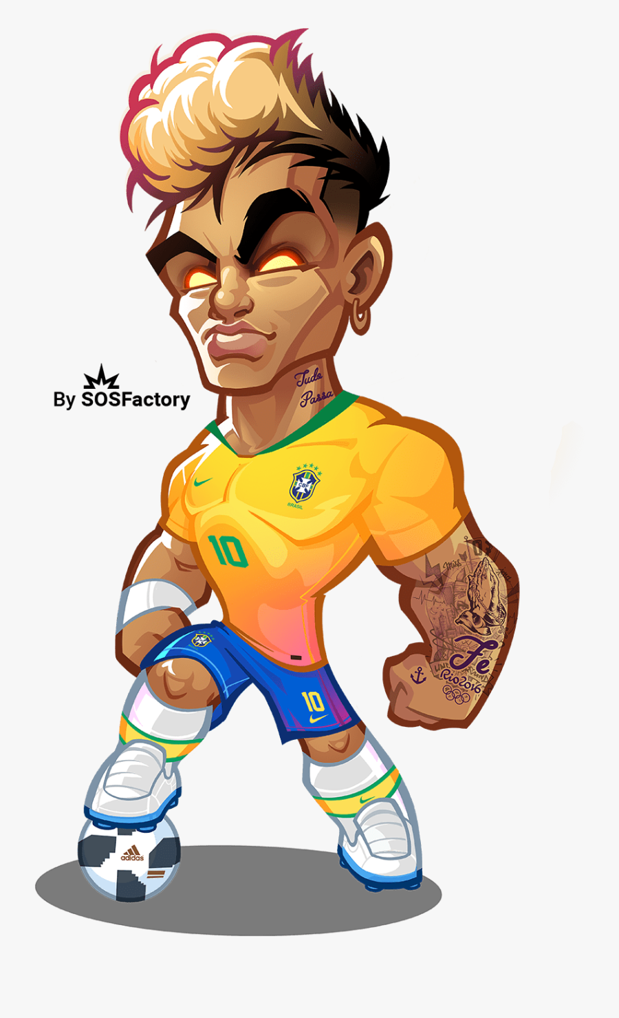 Collection Of Free Neymar Drawing Draw Download On - Neymar Cartoon