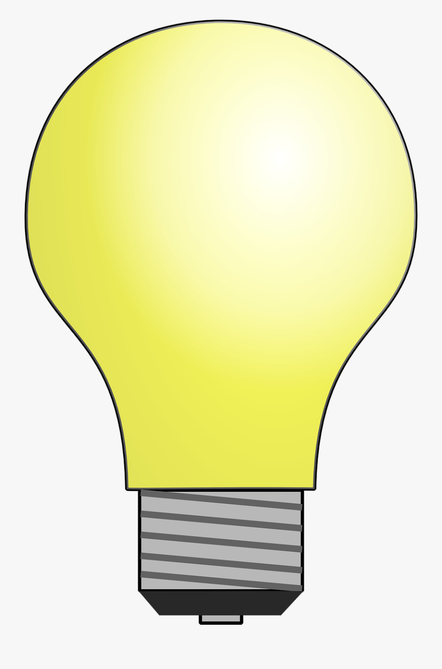 Bulb Clipart Moving Light - Light Bulb No Light, Transparent Clipart