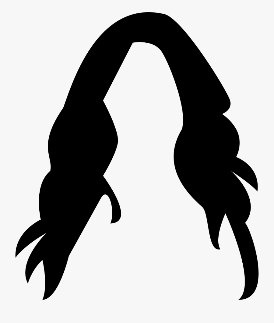Female Long Dark Hair Wig - Female Hair Vector Png, Transparent Clipart