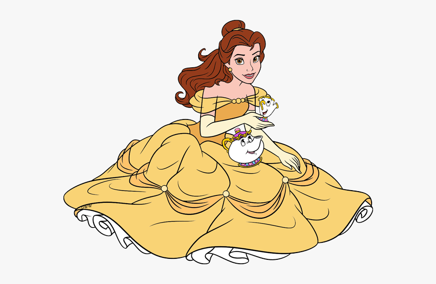 Belle With Book Clipart Jpg Library Library Pin By - Beauty And The Beast Belle Sitting, Transparent Clipart