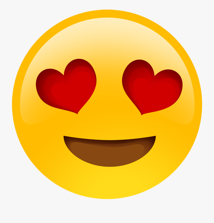Heart Eyes Emoji Png, Transparent Clipart