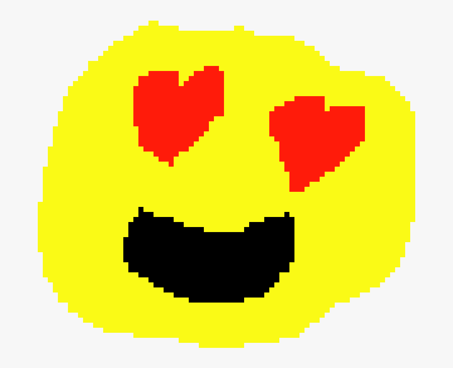 Heart Eyes Emoji On Pixel, Transparent Clipart