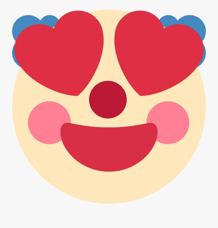 Heart Eyes Clown Discord Emoji - Clown Discord Emoji Edit, Transparent Clipart