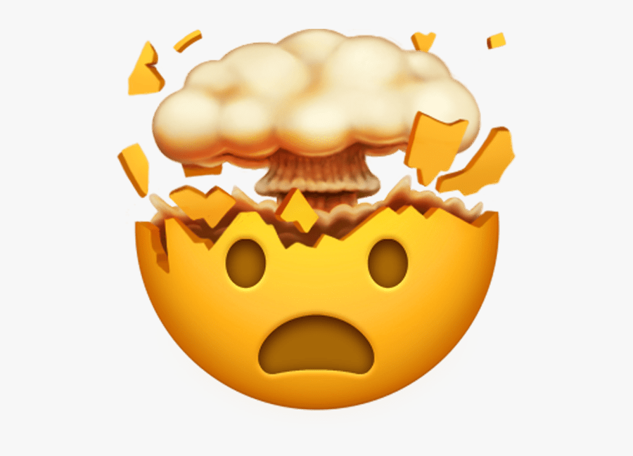 Image Result For Exploding Head Emoji - Emoji Transparent, Transparent Clipart