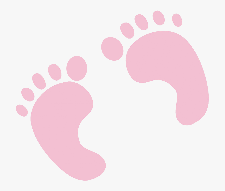 Pink Baby Footprints Clipart, Transparent Clipart